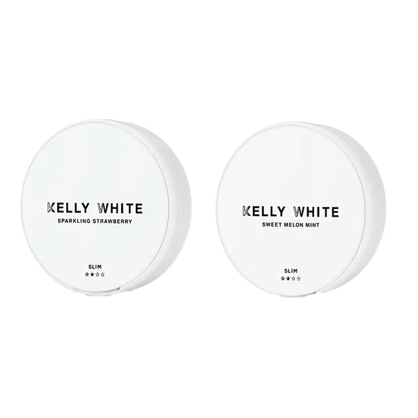 10mg Kelly White Medium Slim Nicotine Pouches - 20 Pouches