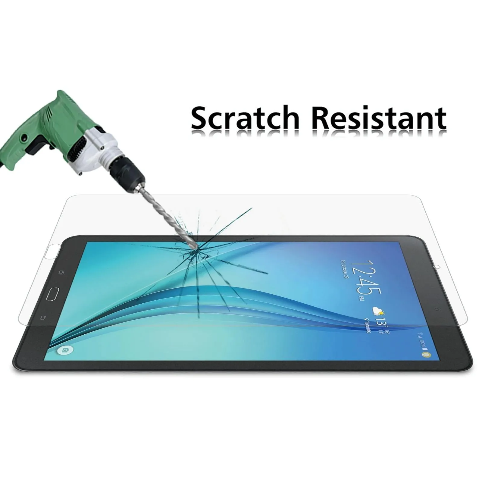 2-pack 9h Tempered Glass Film for Samsung Galaxy Tab e 9.6 - Hd Explosion-proof