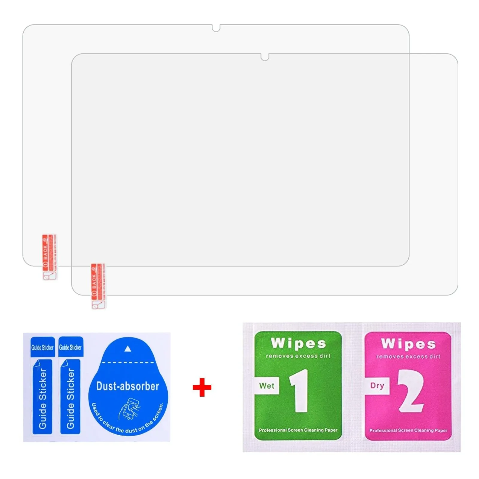 2-Pack 9H Tempered Glass Film For Tcl Tabmax 10.4 / Honor Tablet V7 - Explosion-Proof 2.5D