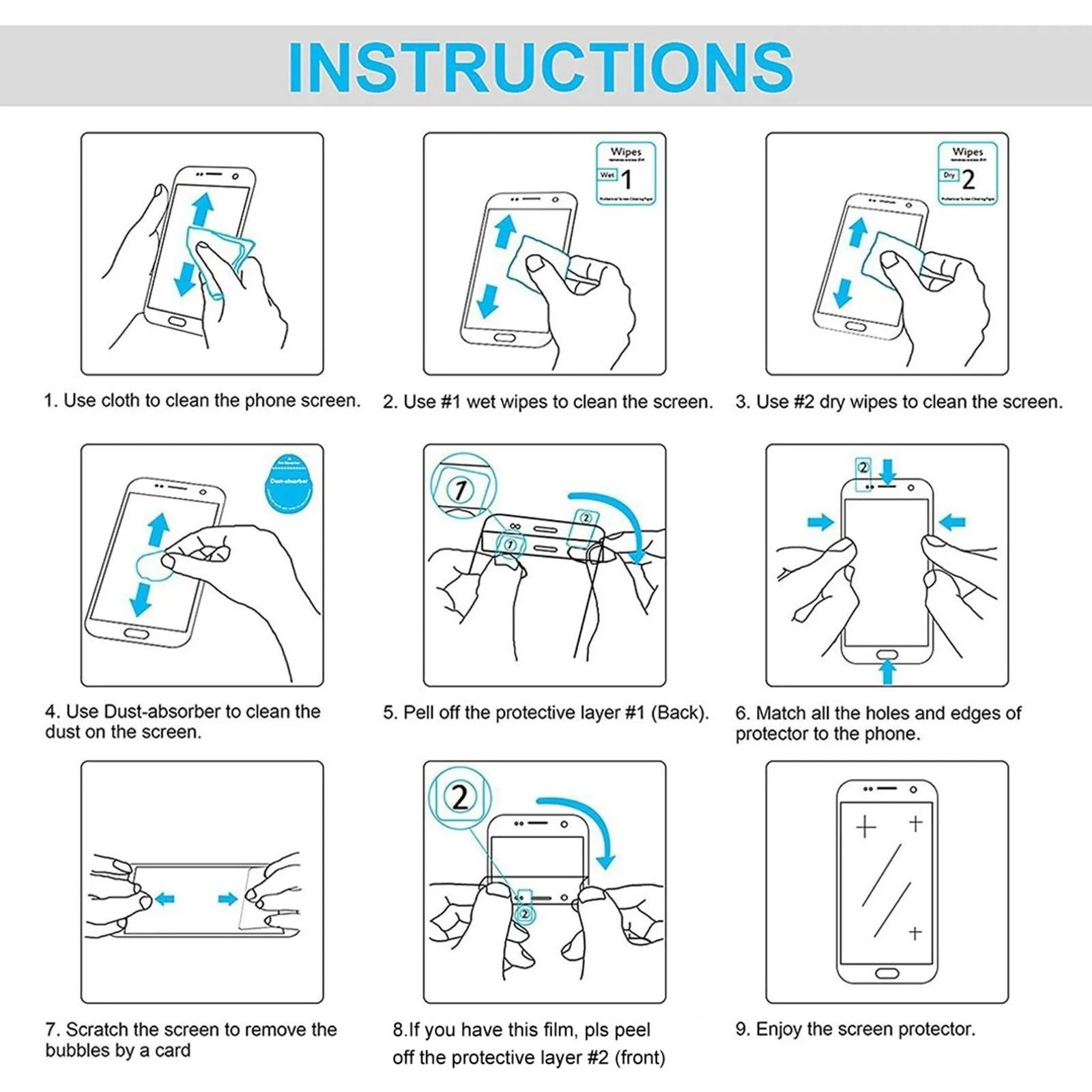 2-Pack Tempered Glass Film For Blu M8L Plus Tablet - 9H 2.5D Explosion-Proof