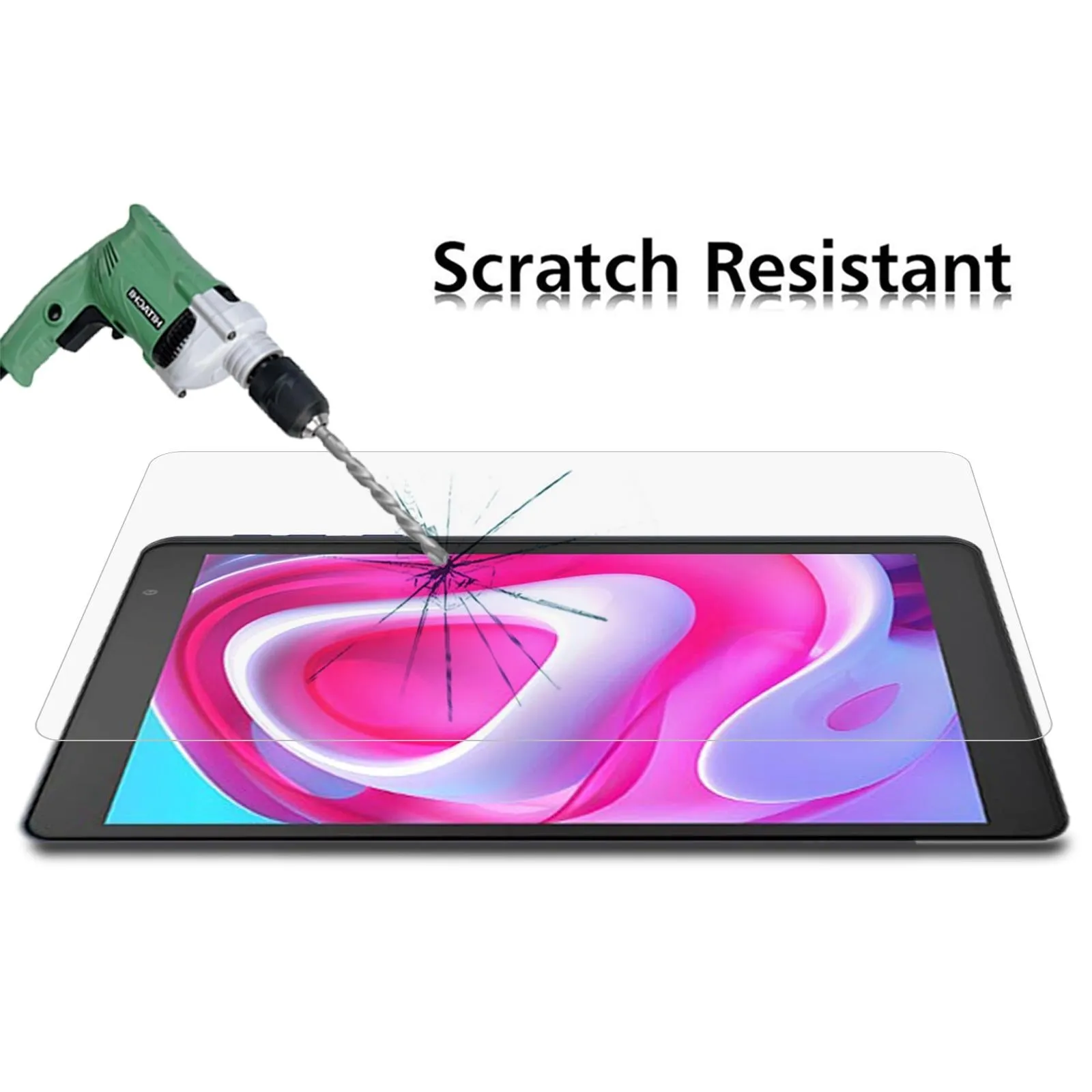 2-Pack Tempered Glass Film For Blu M8L Plus Tablet - 9H 2.5D Explosion-Proof
