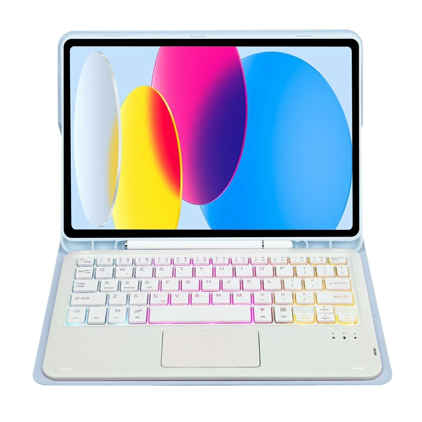 2022 Ipad 10.9 Lambskin Keyboard Case With Backlight & Pen Slot