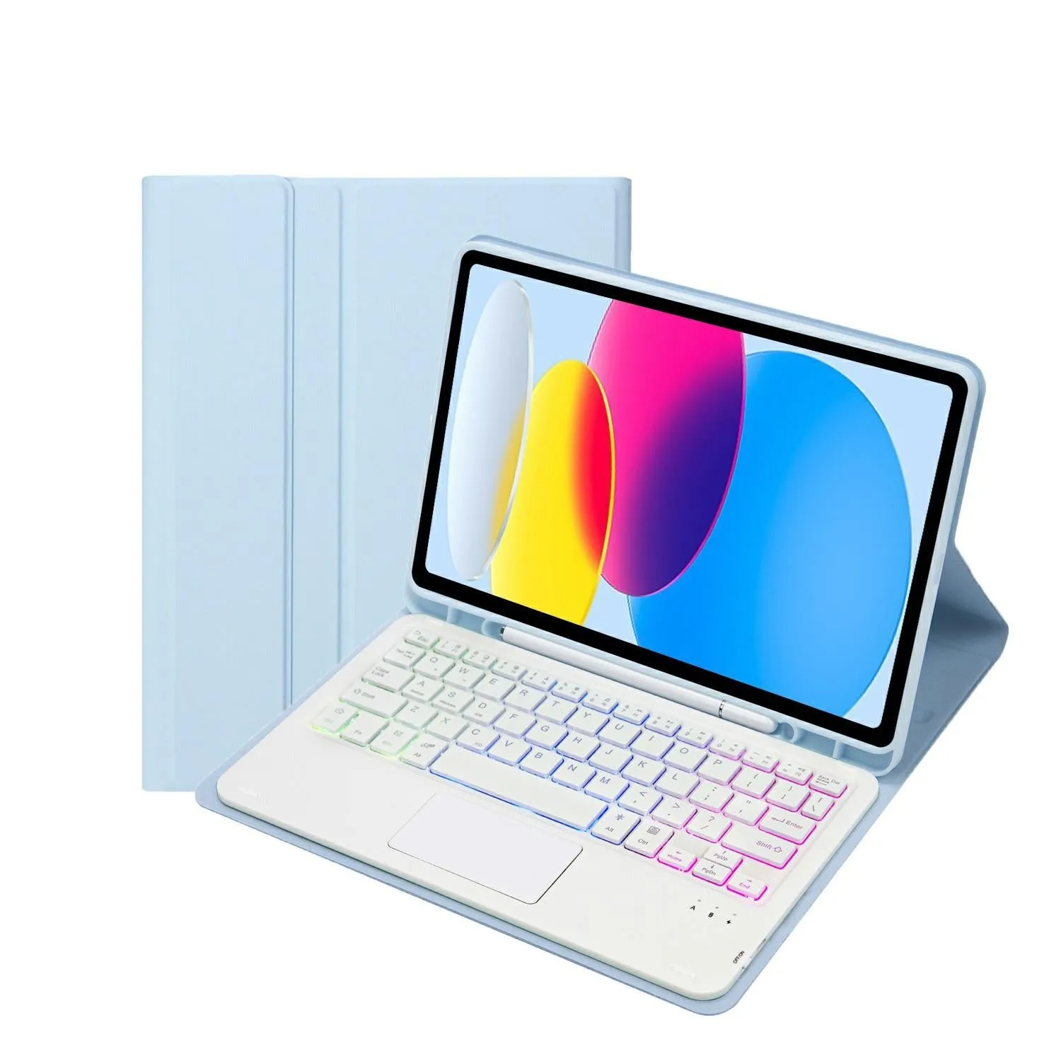 2022 Ipad 10.9 Lambskin Keyboard Case With Backlight & Pen Slot