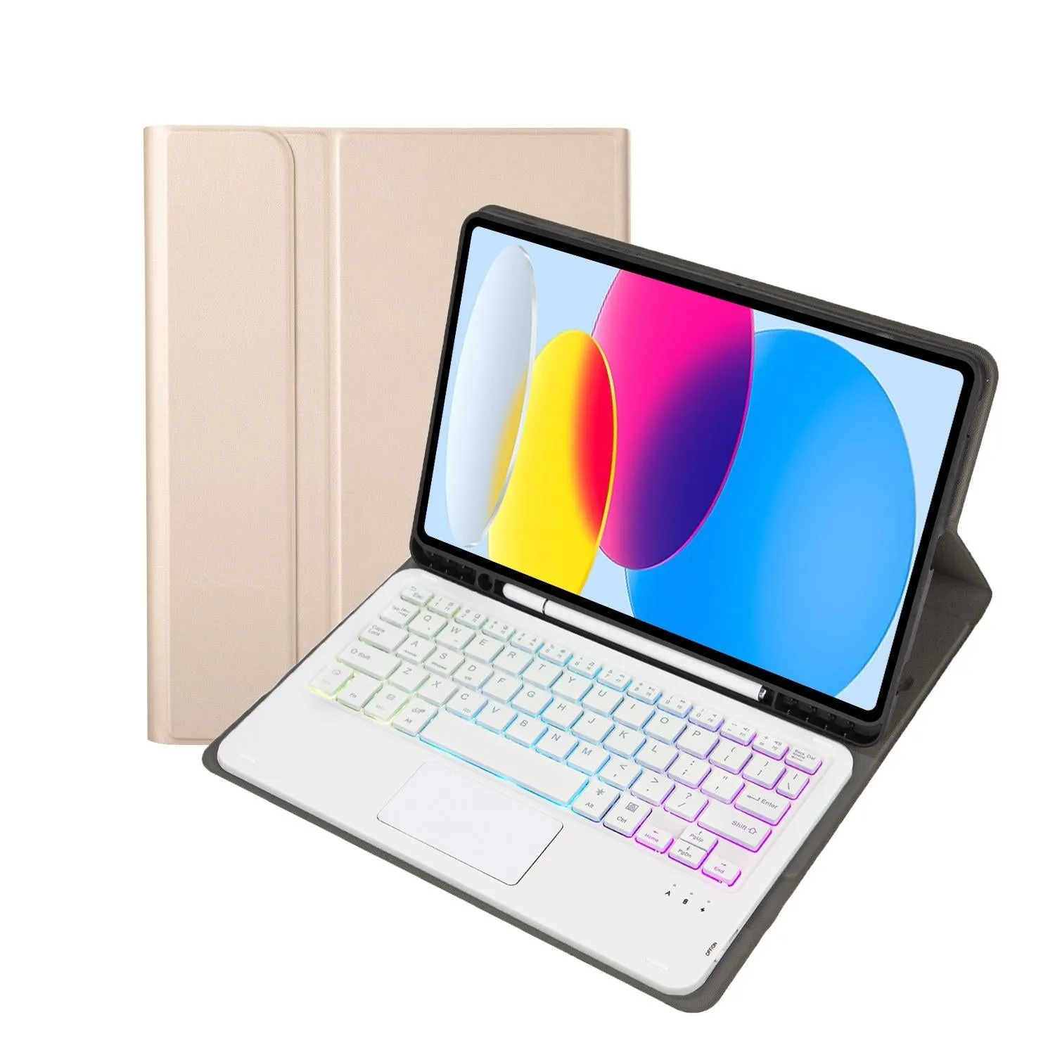 2022 Ipad 10.9 Lambskin Keyboard Case With Backlight & Pen Slot