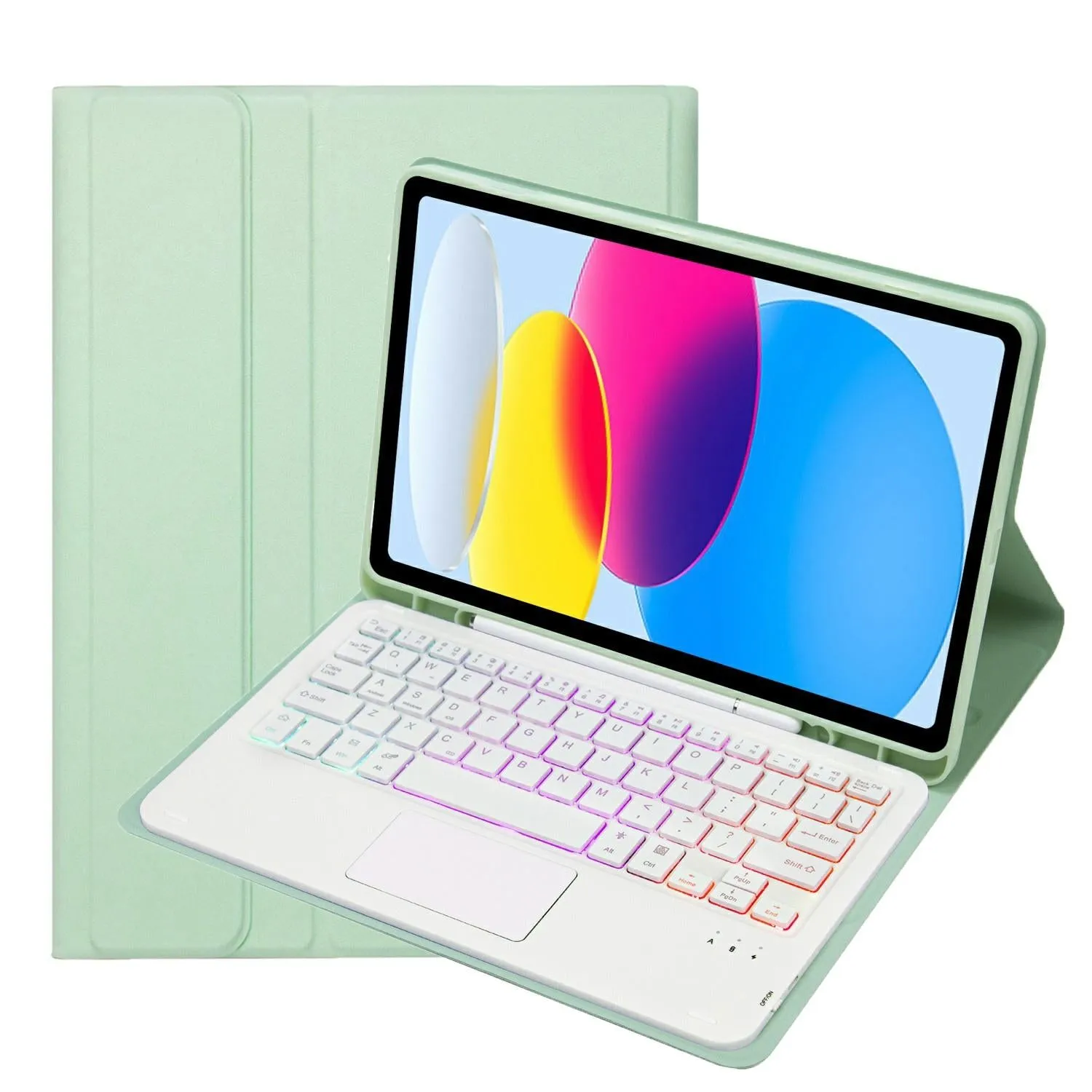 2022 Ipad 10.9 Lambskin Keyboard Case With Backlight & Pen Slot