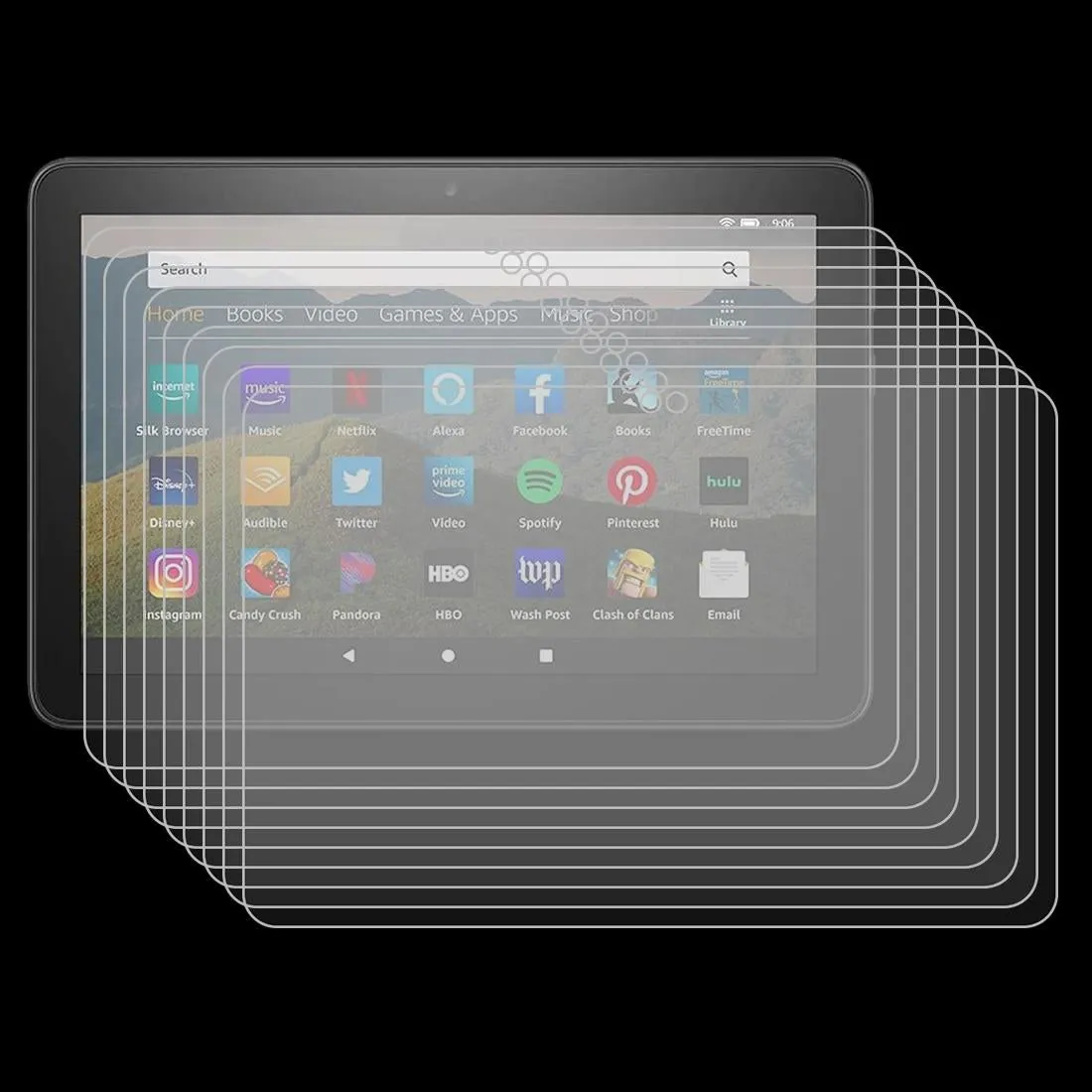 25-Pack Tempered Glass Film For Amazon Kindle Fire Hd 8 Plus 2020 - 9H 0.3Mm Explosion-Proof