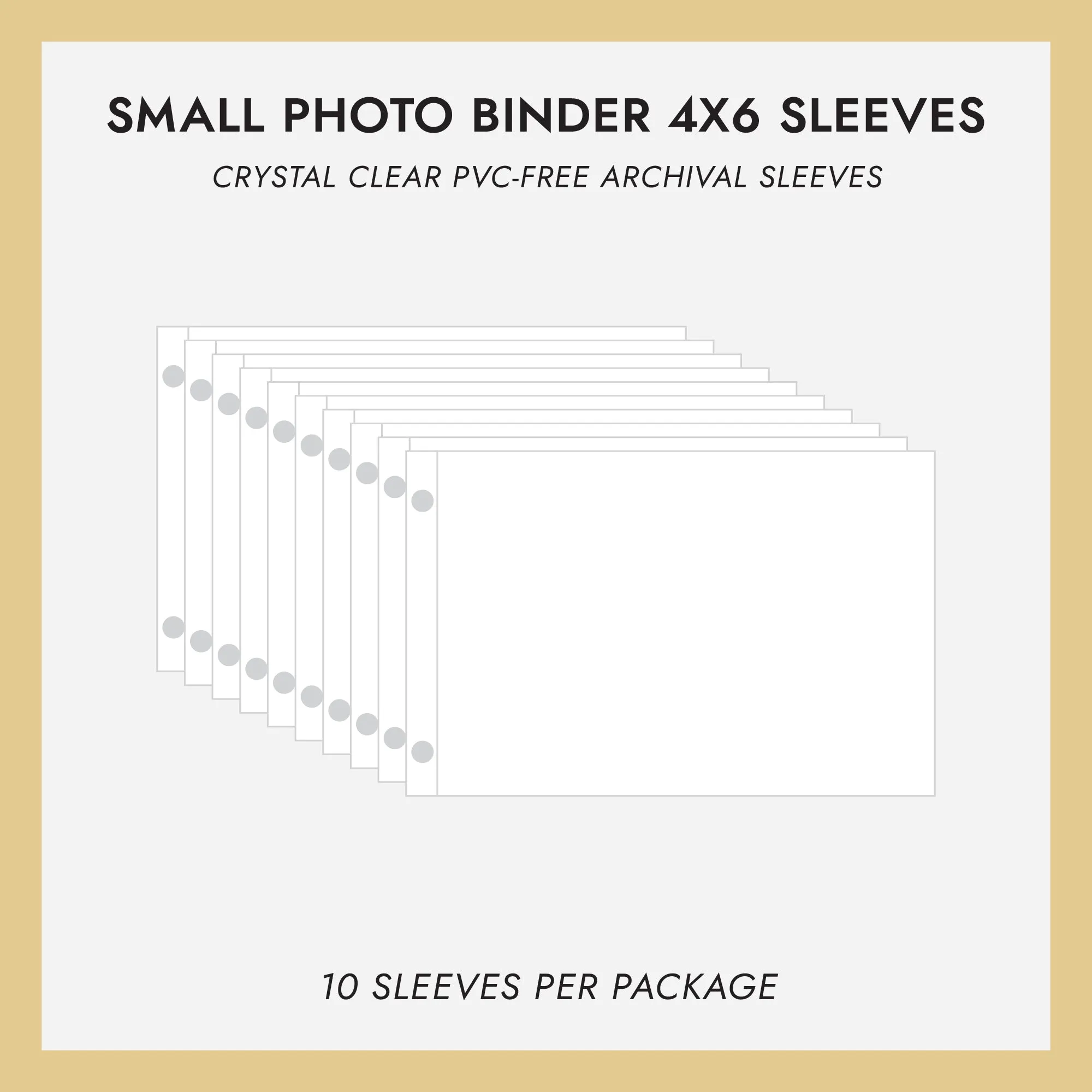 4x6 Small Photo Binder Refill Sleeves | Set Of 10 | for 4x6 Photos
