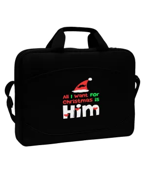 All I Want is Him Matching His & Hers 15&#x22; Dark Laptop / Tablet Case Bag