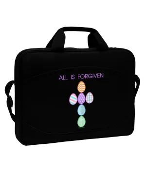 All is forgiven Cross Faux Applique 15&#x22; Dark Laptop / Tablet Case Bag