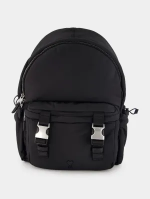 Ami De Coeur Monogram Motif Zip-Up Backpack