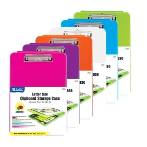 Bazic Translucent Clipboard Storage Case, Assorted
