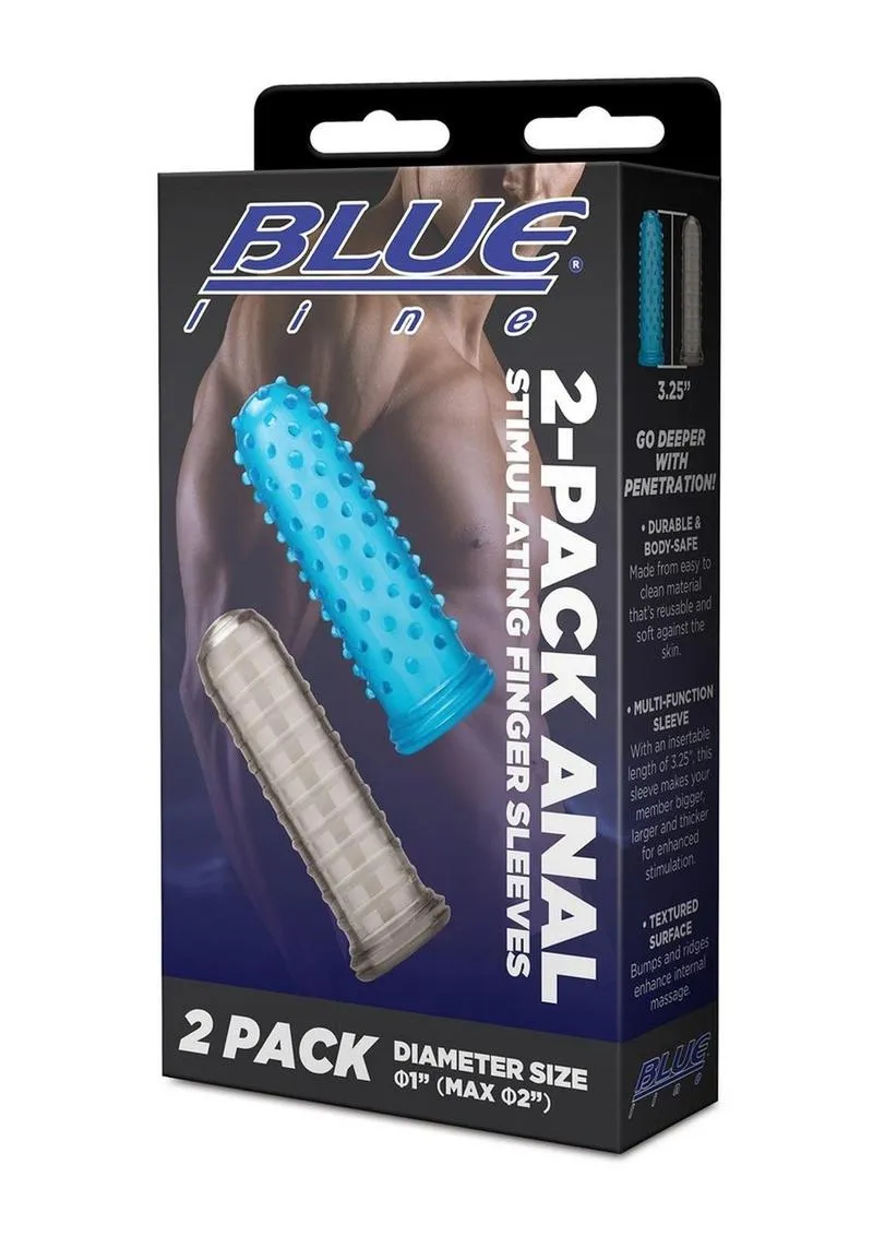 Blue Line Anal Stimulating Finger Sleeves