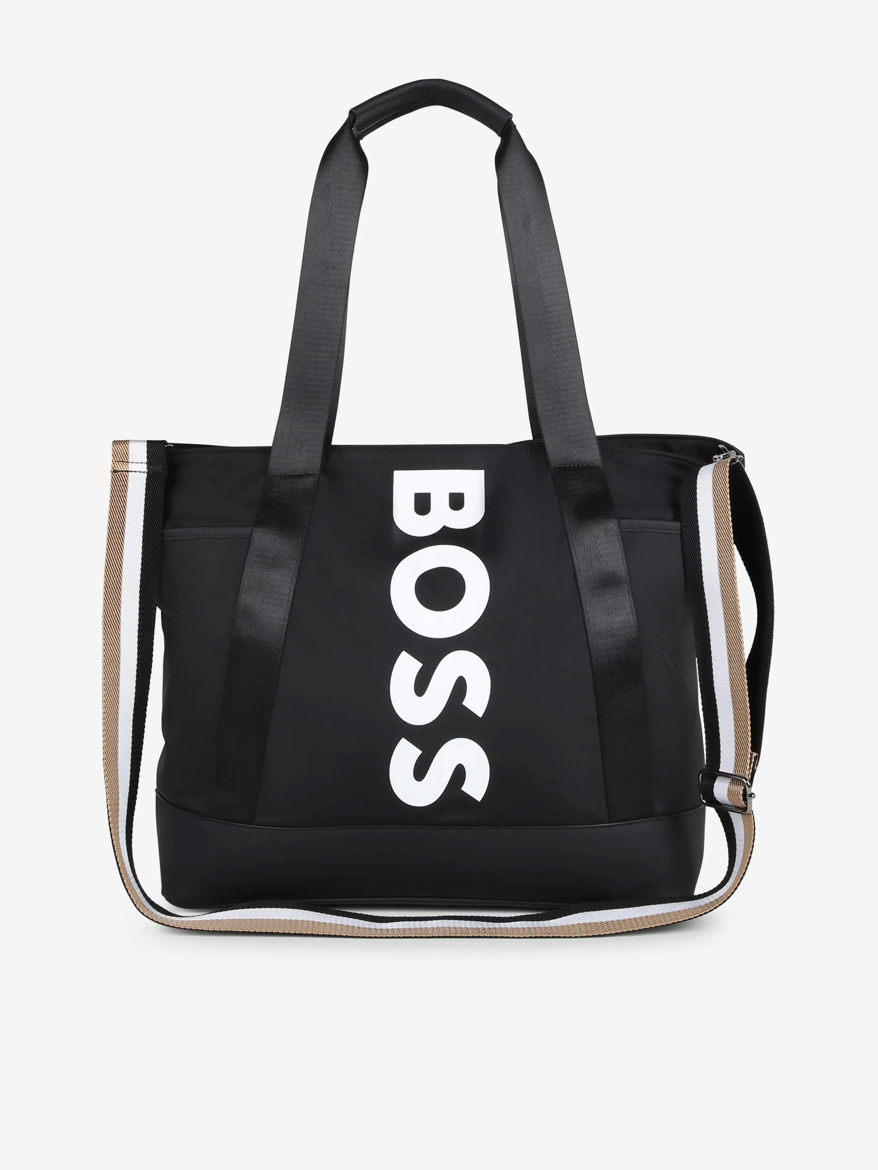 BOSS Baby Logo Print Changing Bag in Black (47cm)