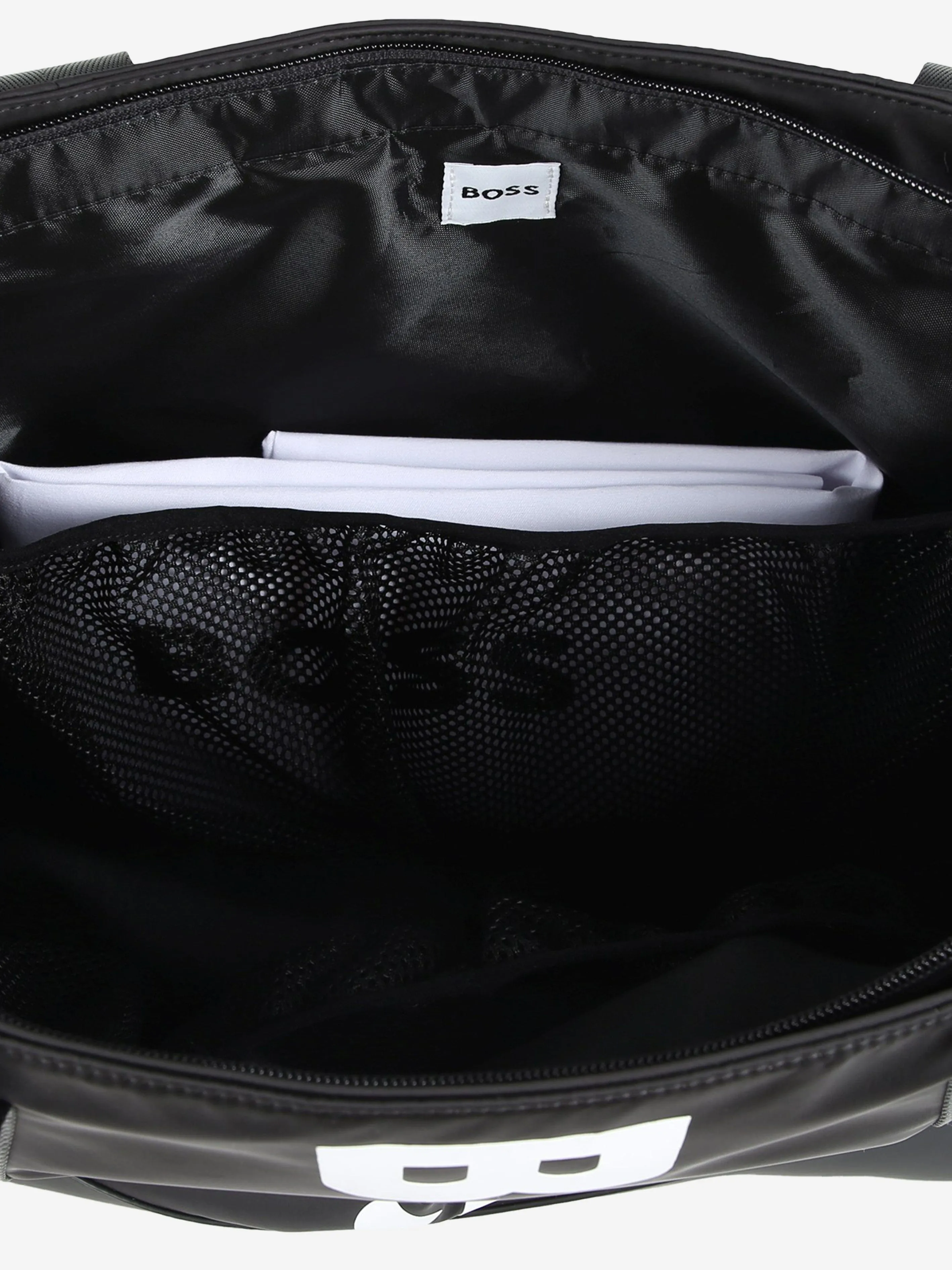 BOSS Baby Logo Print Changing Bag in Black (47cm)