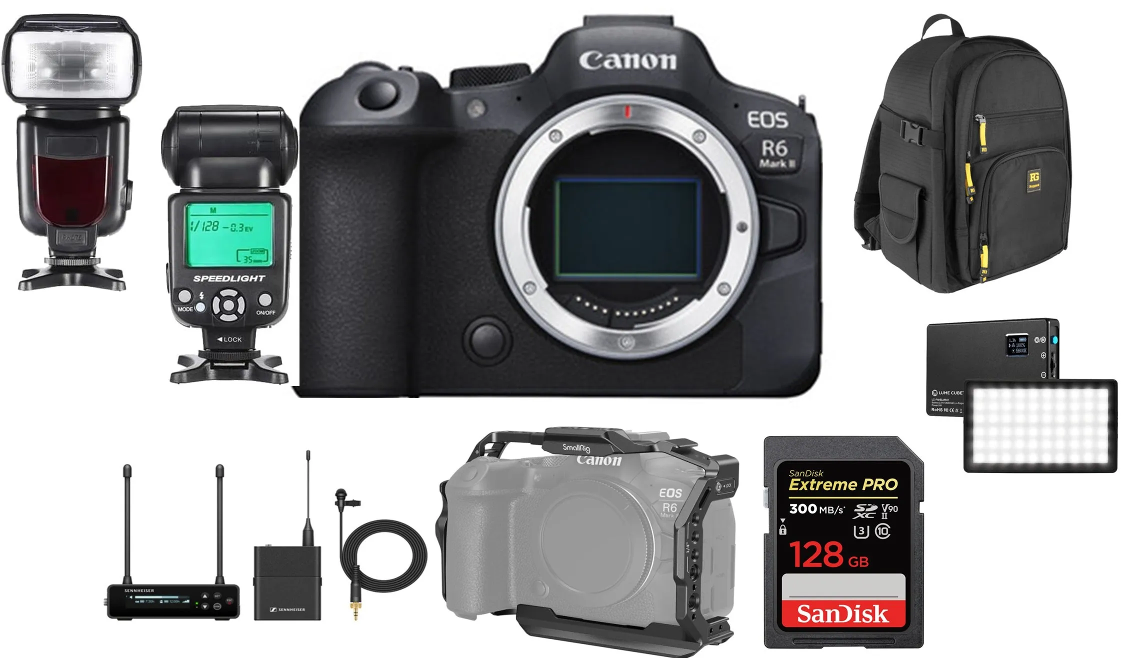 Canon EOS R6 Mark II Mirrorless Camera and Audio Recording Kit