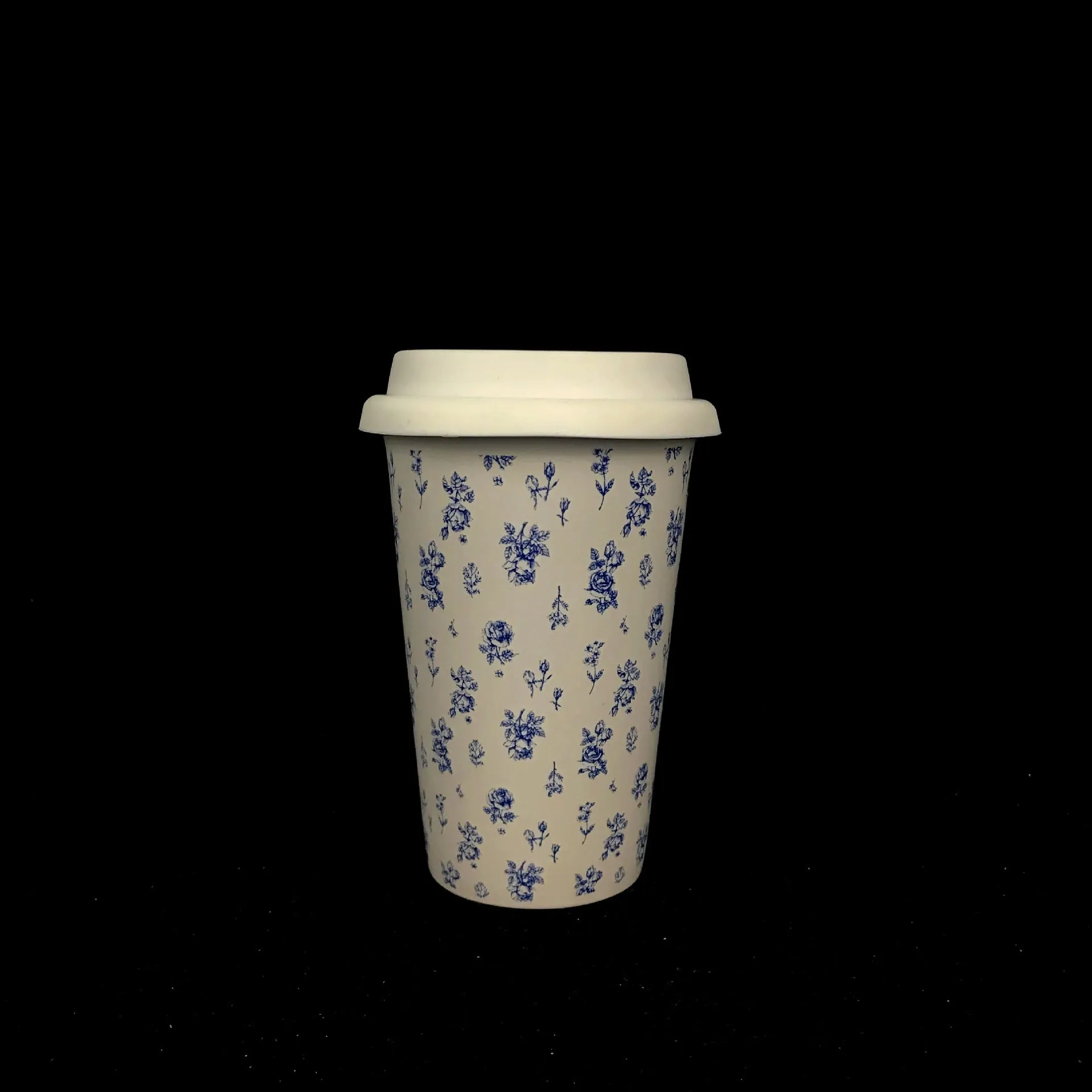 Ceramic handleless silicone lid travel cup custom logo