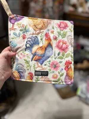 Colorful Rooster Pot Holders/Trivets with Loop - Multi