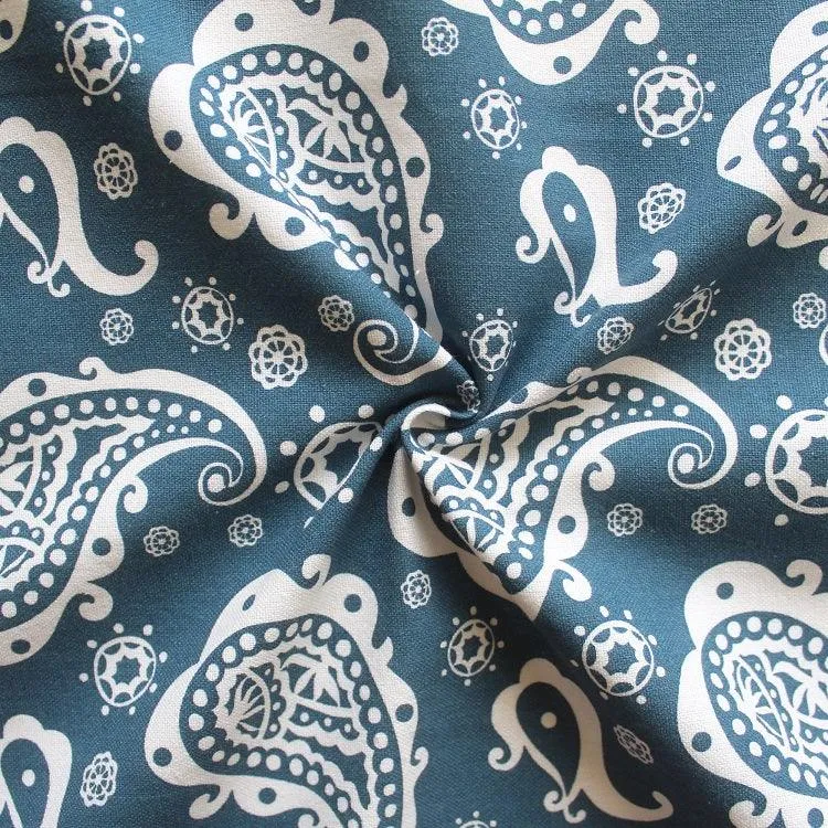 Cotton Blue Paislay Pot Holders Pack Of 3