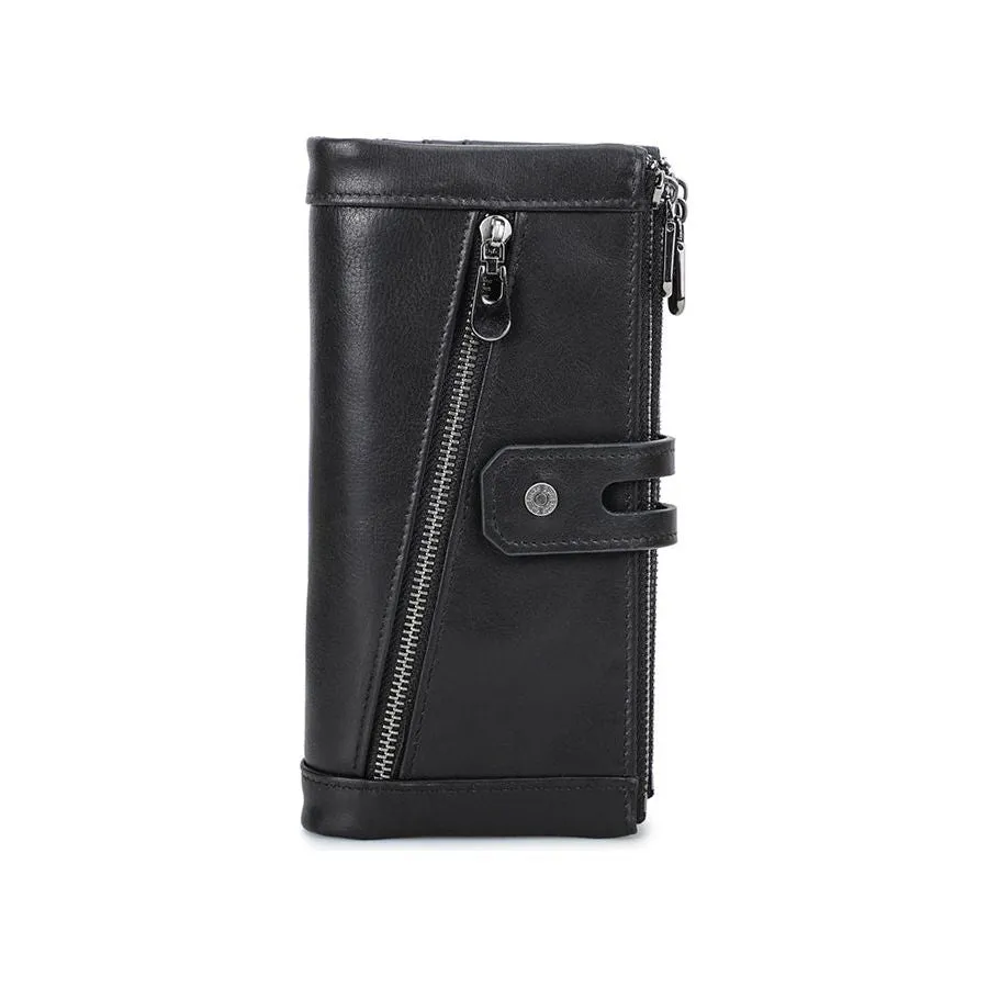 CrocLuxe Vintage RFID Long Credit Card Wallet