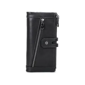 CrocLuxe Vintage RFID Long Credit Card Wallet