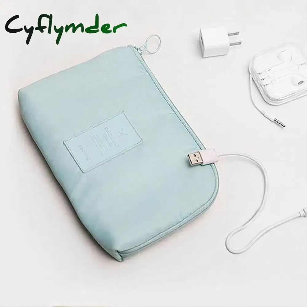 Cyflymder Travel Accessory Cable Bag Portable Digital USB Electronic Organizer Gadget Case Travel Cellphone Charge Mobile Charger Holder