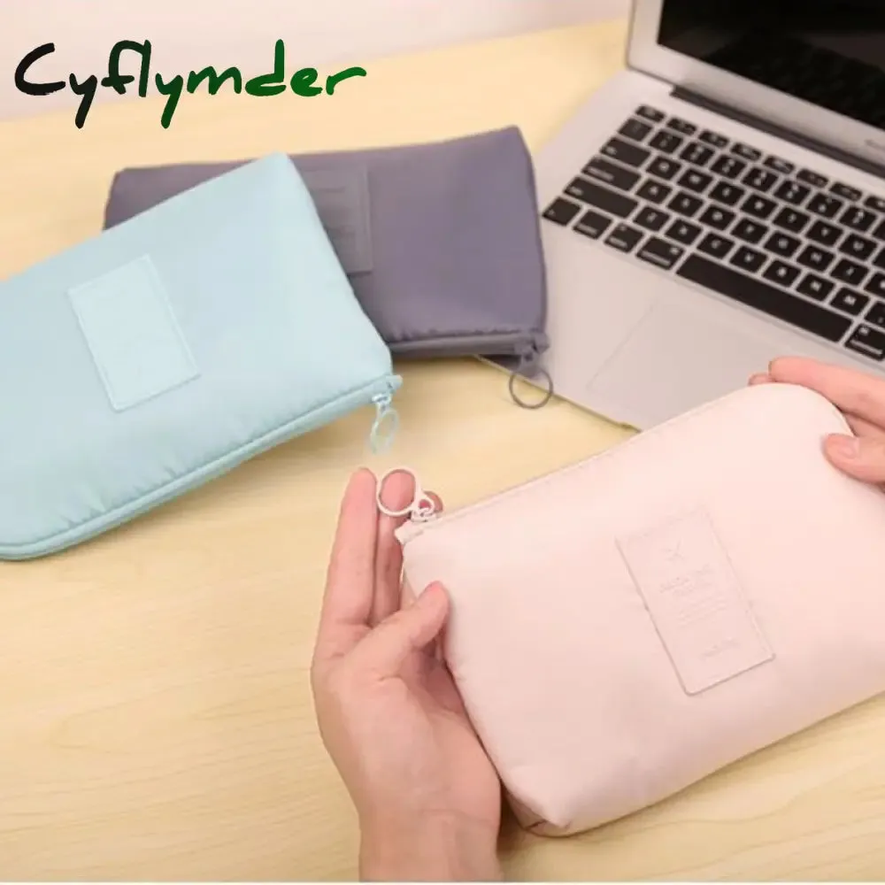 Cyflymder Travel Accessory Cable Bag Portable Digital USB Electronic Organizer Gadget Case Travel Cellphone Charge Mobile Charger Holder