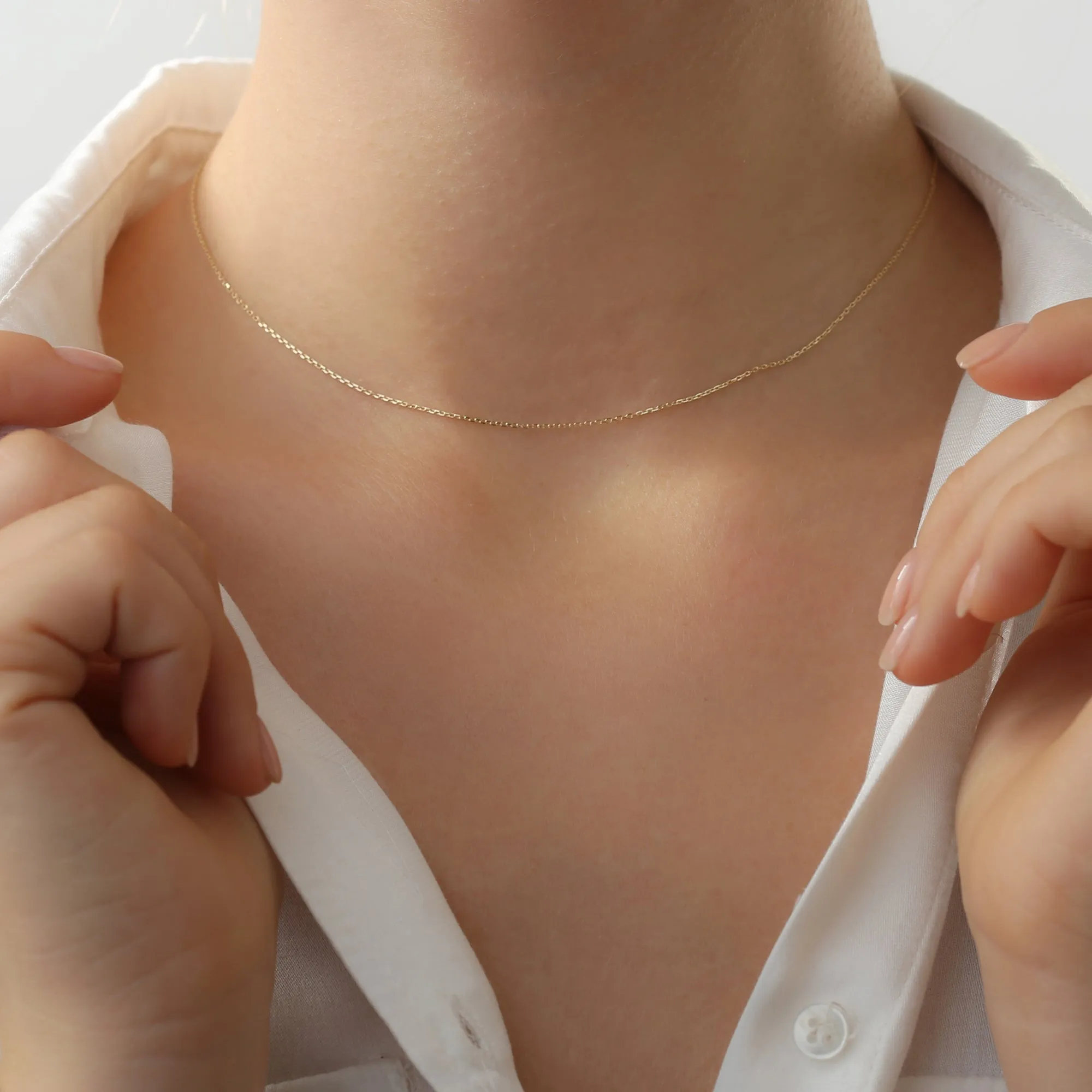 Dainty Cable Chain Necklace, Jane
