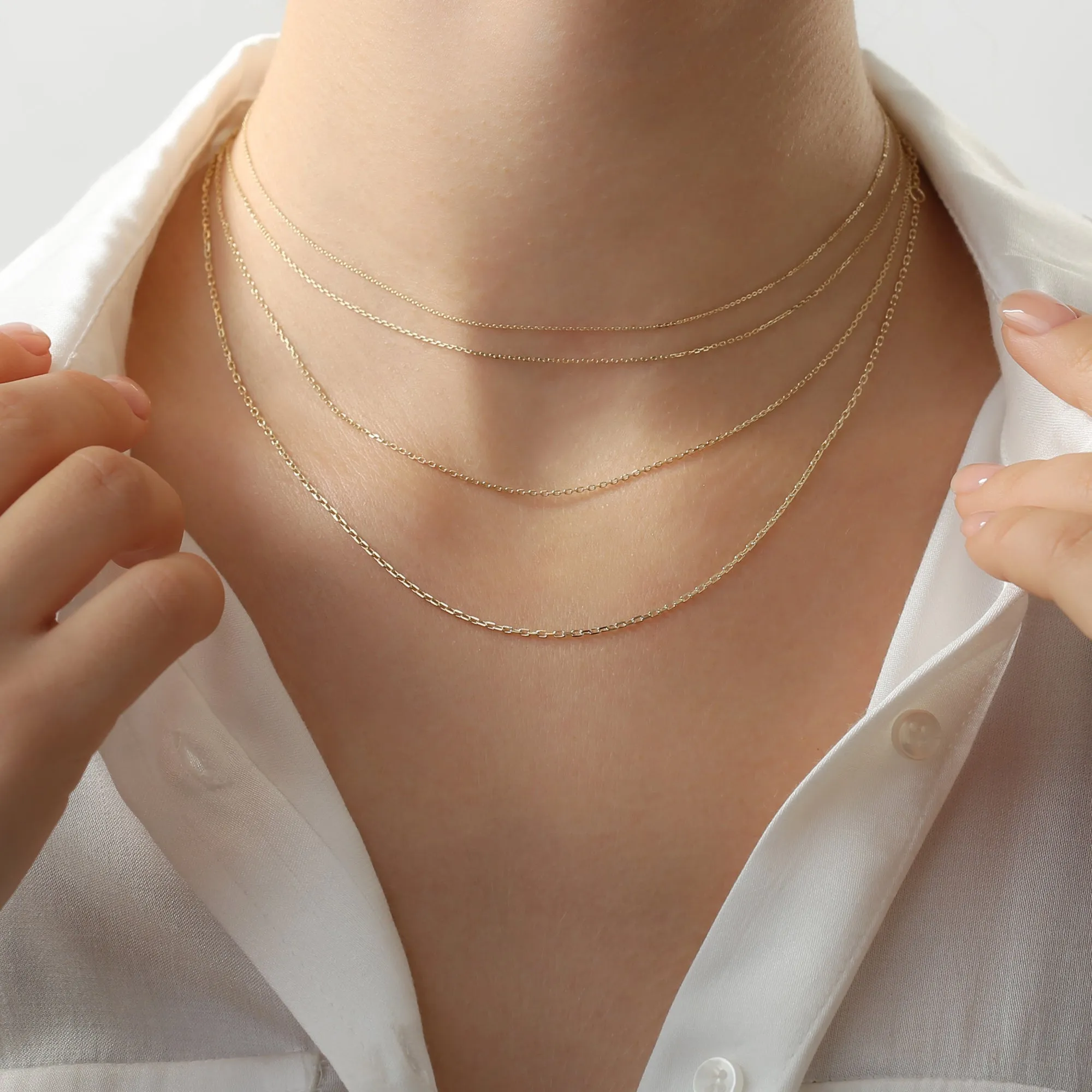 Dainty Cable Chain Necklace, Jane