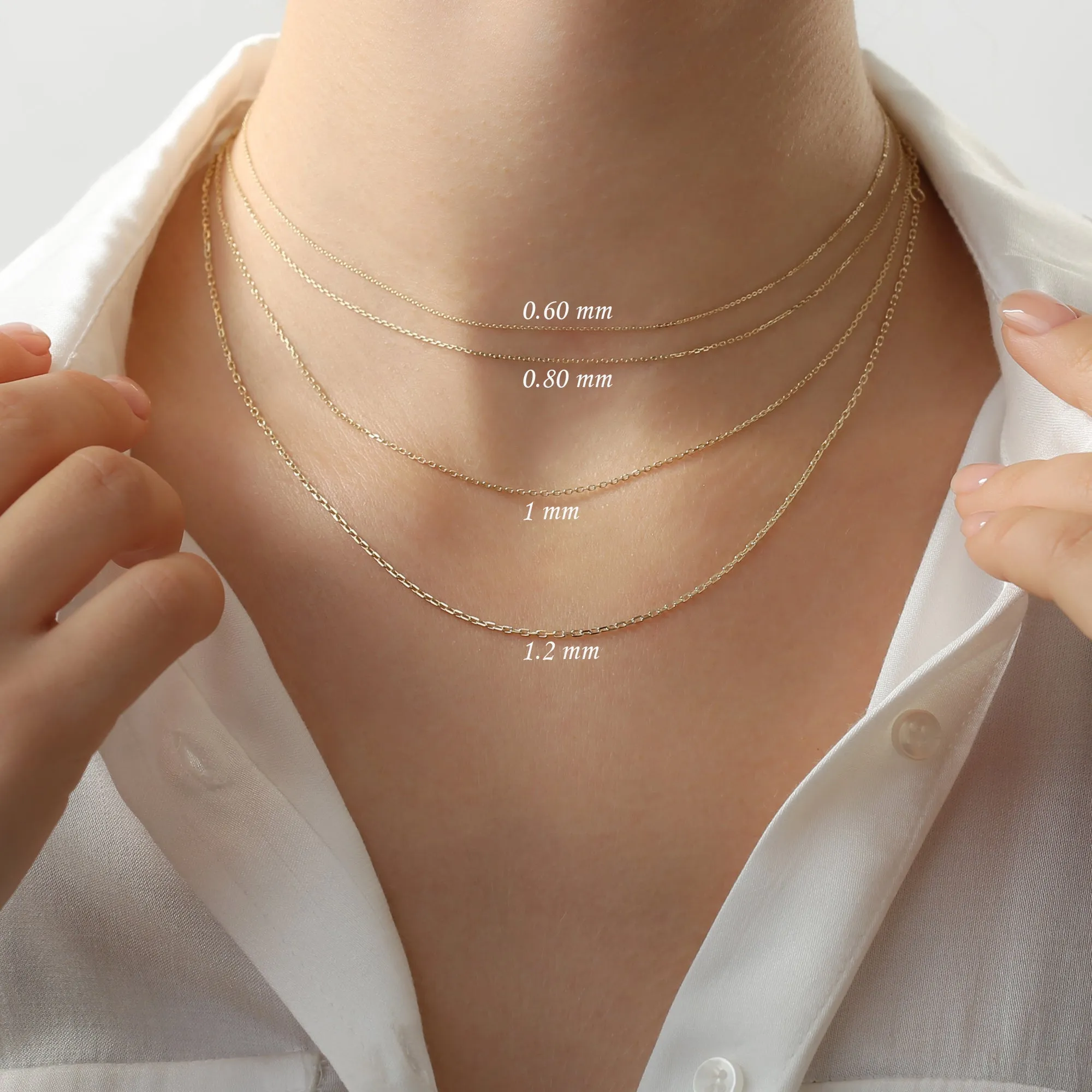 Dainty Cable Chain Necklace, Jane