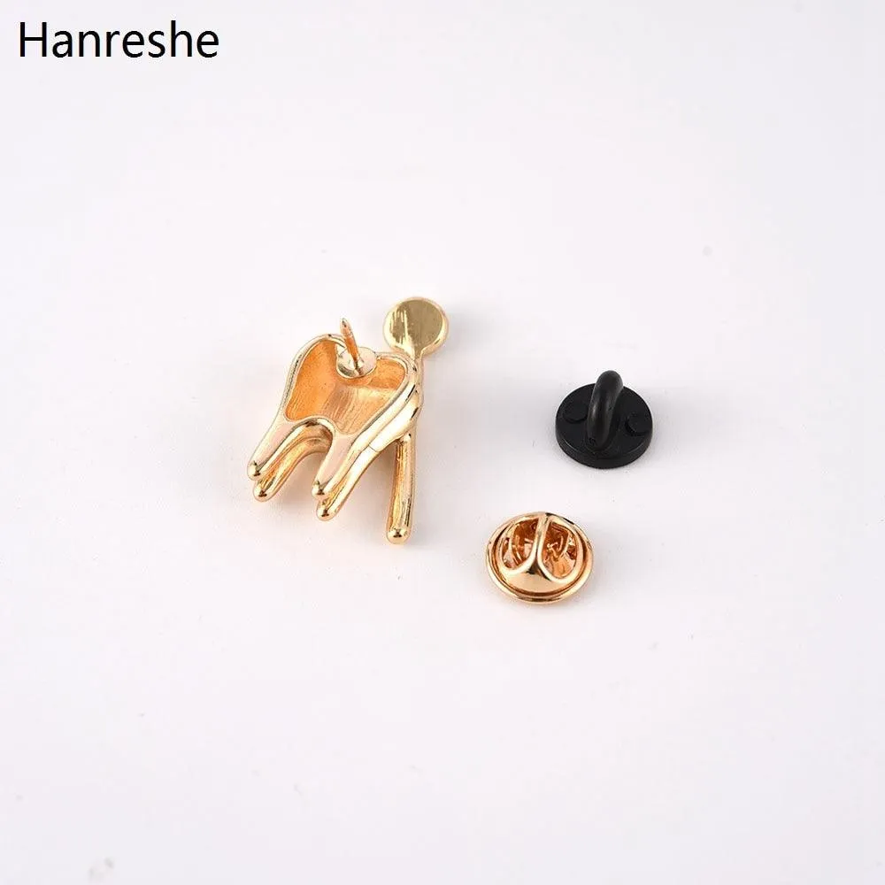 Dentist Tooth Shape Cute Medical Brooch Pin For Doctor Nurse Lapel Badge Pins Jewelry Gift Accessories