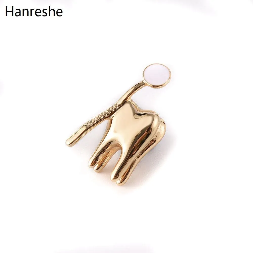 Dentist Tooth Shape Cute Medical Brooch Pin For Doctor Nurse Lapel Badge Pins Jewelry Gift Accessories
