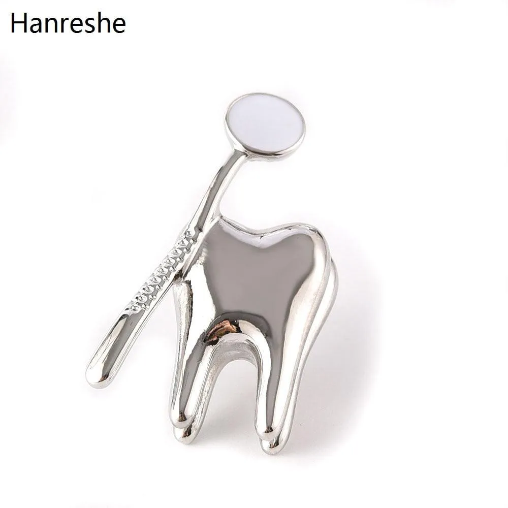 Dentist Tooth Shape Cute Medical Brooch Pin For Doctor Nurse Lapel Badge Pins Jewelry Gift Accessories