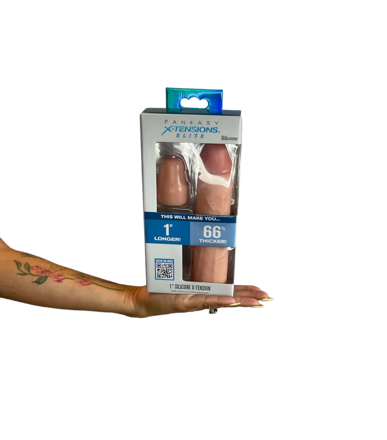 Fantasy X-tensions Elite 7 Inch Sleeve W/1 Inch Plug - Nude