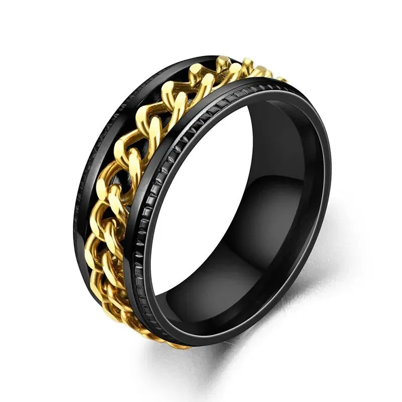 Fidget Rotatable Chain Ring