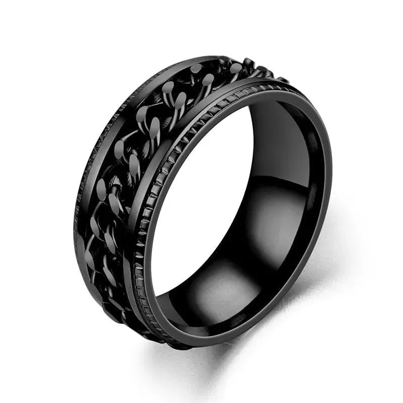 Fidget Rotatable Chain Ring