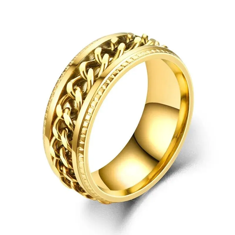 Fidget Rotatable Chain Ring