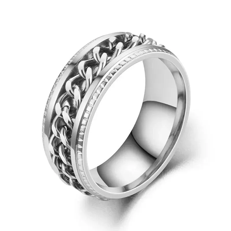 Fidget Rotatable Chain Ring