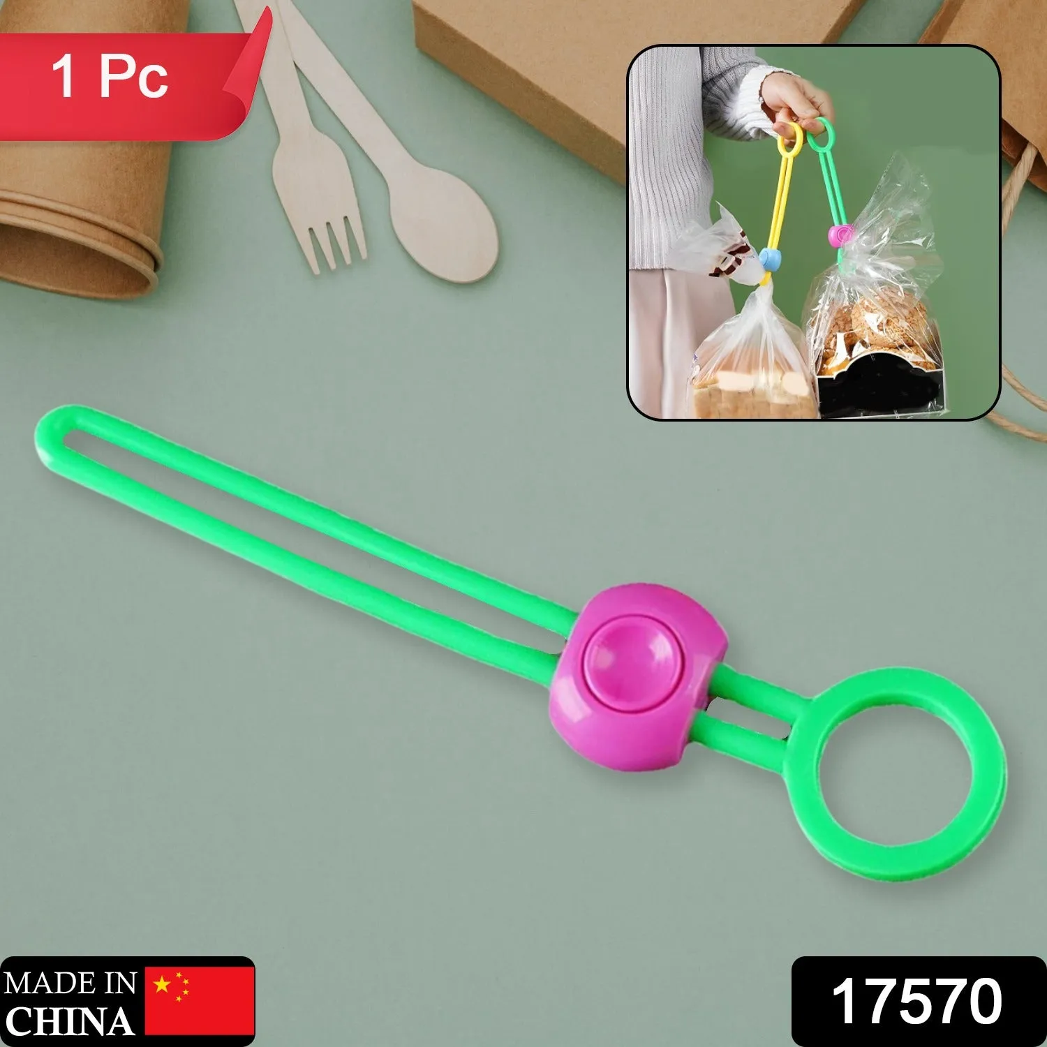 Food Bag Sealing Clips - Multi-Purpose Reusable Organizers for Kitchen & Home (1pc)