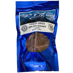 Freeze Dry Wholesalers Gluten-Free Freeze-Dried Sirloin Steaks Uncooked