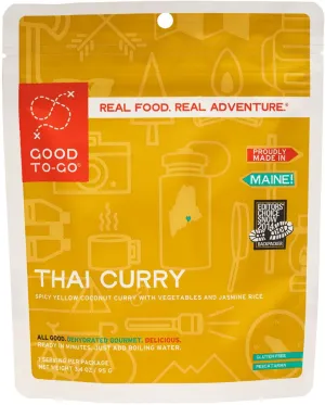 Good to-Go Dehydrated Thai Curry - Case of 12 Single Servings