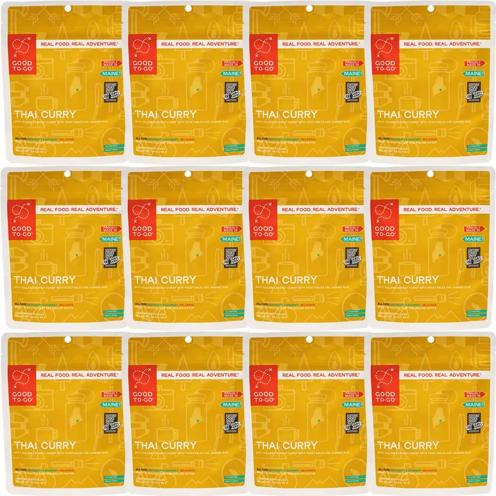 Good to-Go Dehydrated Thai Curry - Case of 12 Single Servings