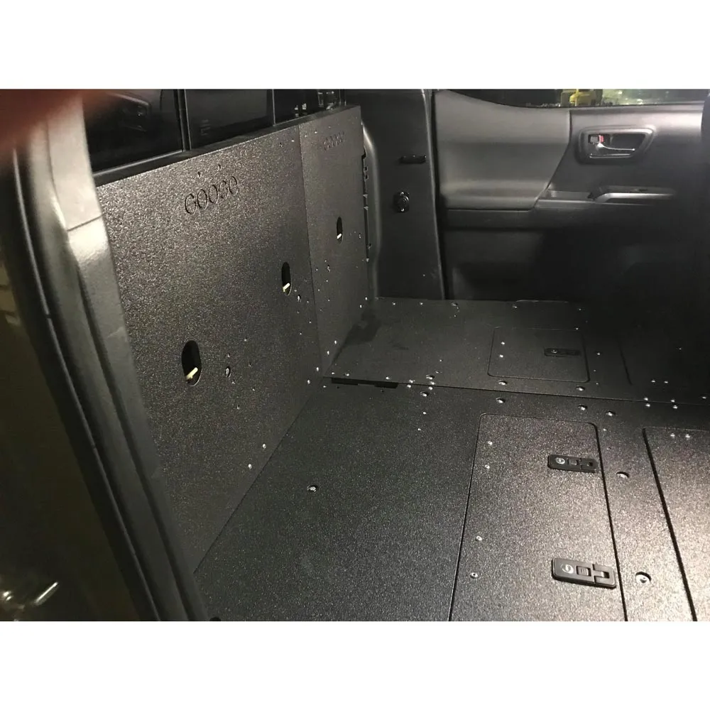 Goose Gear - Second Row Seat Delete Plate System Keeping Factory Back Wall - Toyota Tacoma (2005-2023)