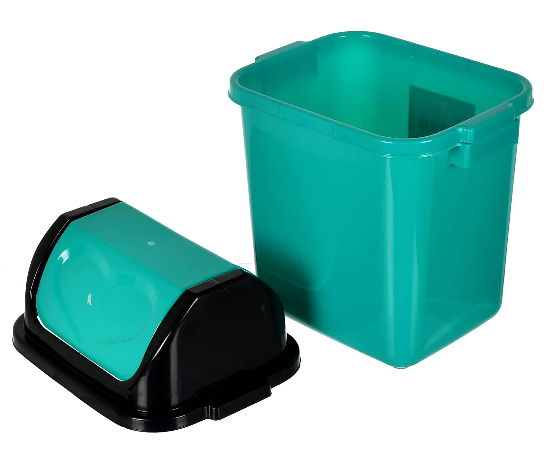 Heart Home Plastic Swing-Top Lid Dustbin For Home/Kitchen/Office, 12 Ltr (Green) (HS39HEARTH023044)