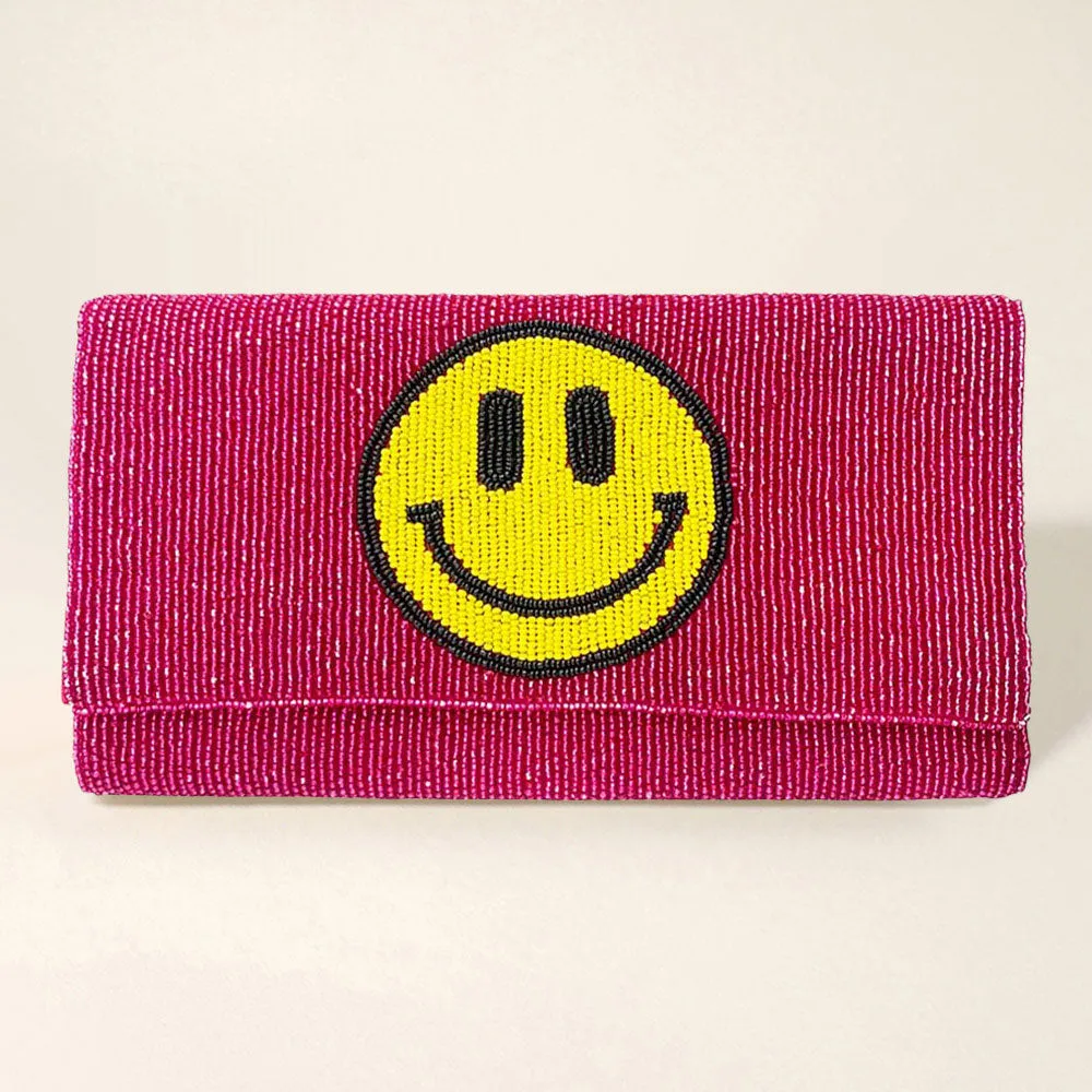iLLASPARKZ Beaded Smile Clutch / Crossbody Bag