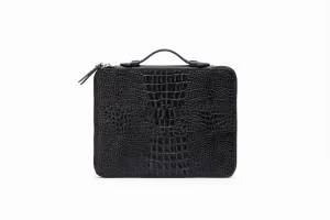 IPAD CASE CROC BLACK