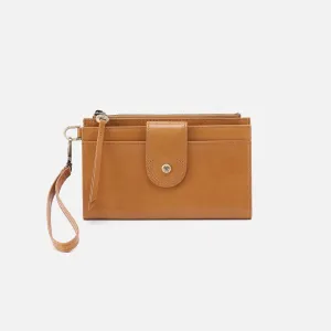Kali Phone Wallet in Polished Leather - Natural