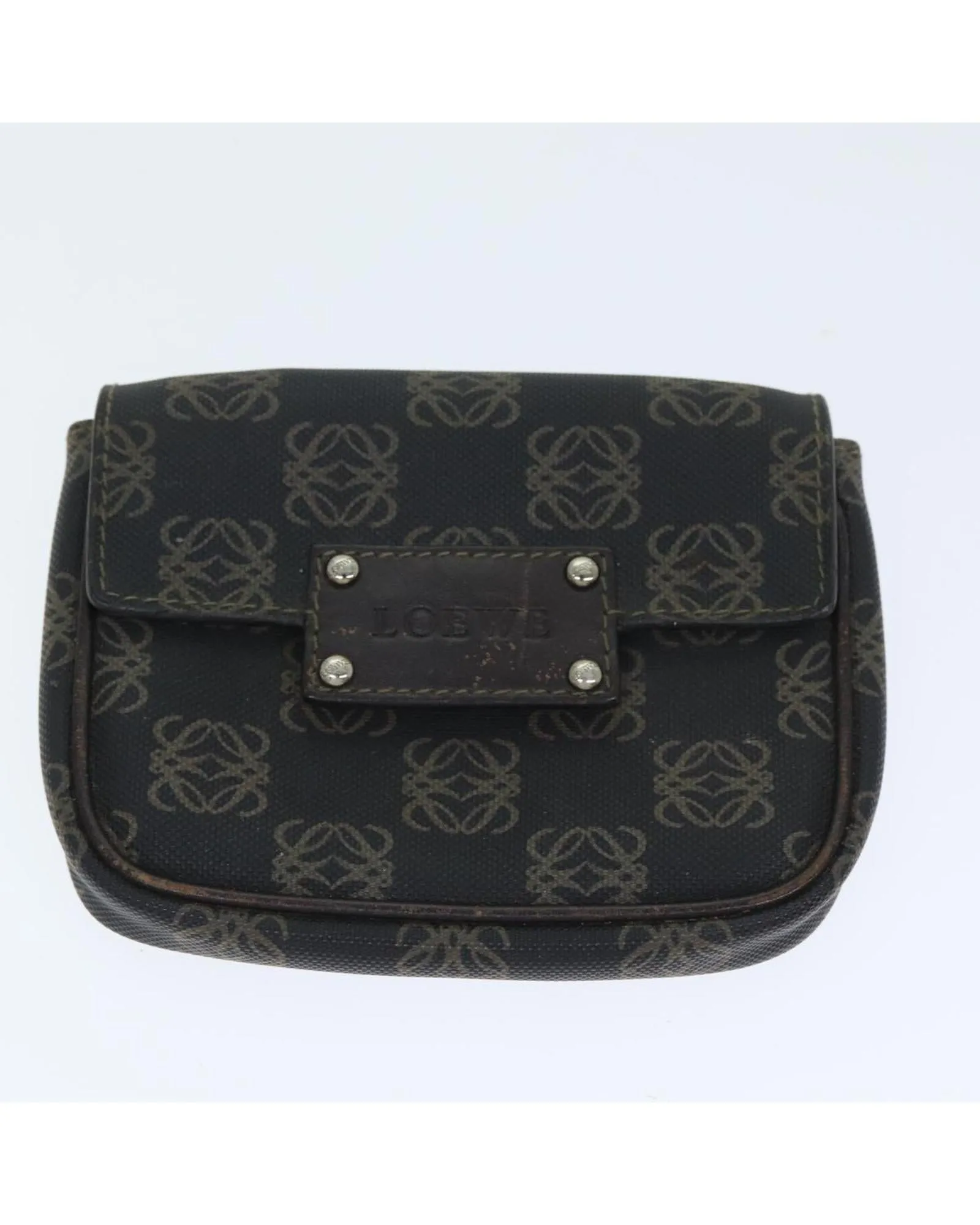 Leather Key Case Pouch Set with Metal Fittings