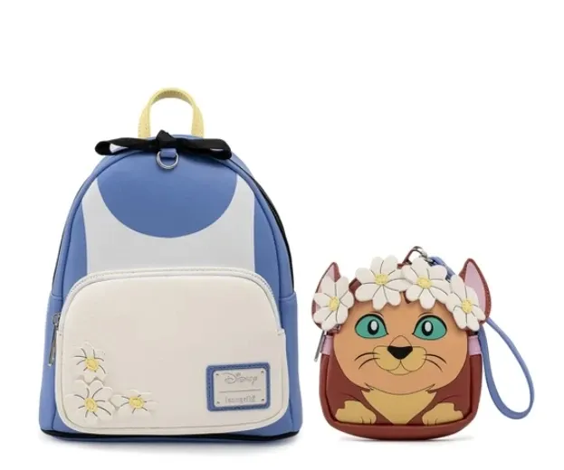 Loungefly Disney Alice In Wonderland Cosplay Mini Backpack With Detachable Mini Wristlet