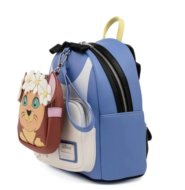 Loungefly Disney Alice In Wonderland Cosplay Mini Backpack With Detachable Mini Wristlet