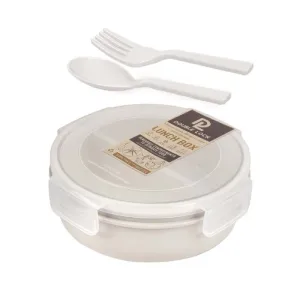 Lunch Box with Spoon and Fork 2 Compartments 820ml